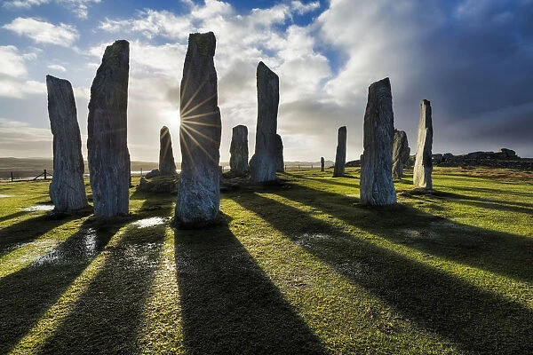 Callanish Standing Stones, Isle of Lewis, Outer Hebrides, Scotland, UK. March 2015