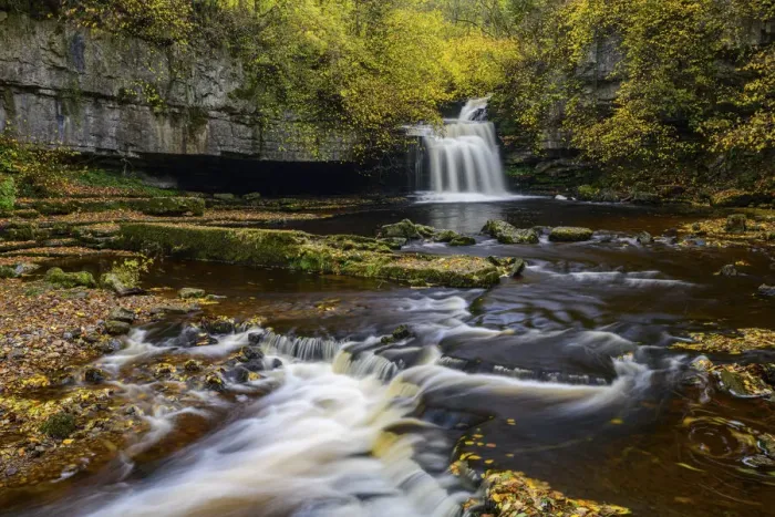 Framed Print : Cauldron Falls, Yorkshire Dales National Park, Yorkshire, England. November Framed Print : Cauldron Falls, Yorkshire Dales National Park, Yorkshire, England. November
