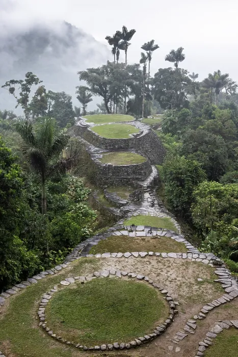 Framed Print : Ciudad Perdida, archaeological site of an ancient city surrounded by rainforest, on a rainy afternoon. Sierra Nevada de Santa Marta, Colombia. December, 2021 Framed Print : Ciudad Perdida, archaeological site of an ancient city surrounded by rainforest, on a rainy afternoon. Sierra Nevada de Santa Marta, Colombia. December, 2021