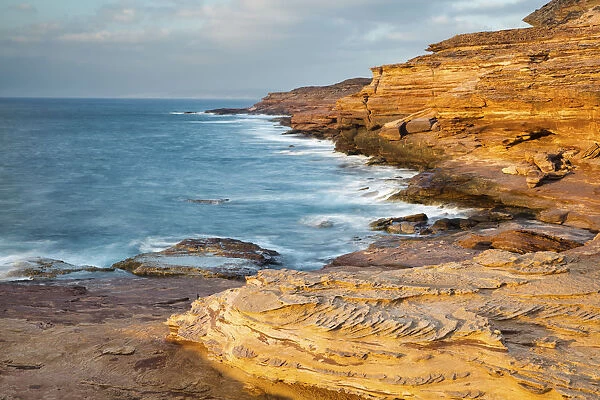 Coastal cliffs at Pot Alley, of Kalbarri National Park, Western Australia, December 2015