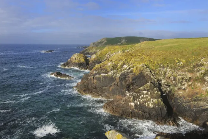 Framed Print : Coastal landscape with rocky headland, Great Saltee Island, County Wexford, Republic of Ireland Framed Print : Coastal landscape with rocky headland, Great Saltee Island, County Wexford, Republic of Ireland