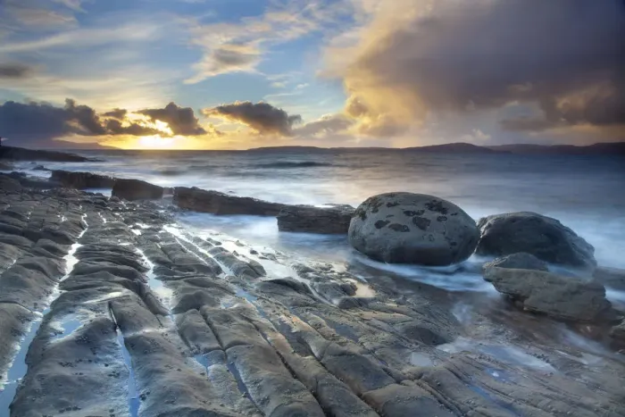 Framed Print : Coastal landscape at sunset, near Elgol, Isle of Skye, Inner Hebrides, Scotland, UK, October 2010 Framed Print : Coastal landscape at sunset, near Elgol, Isle of Skye, Inner Hebrides, Scotland, UK, October 2010