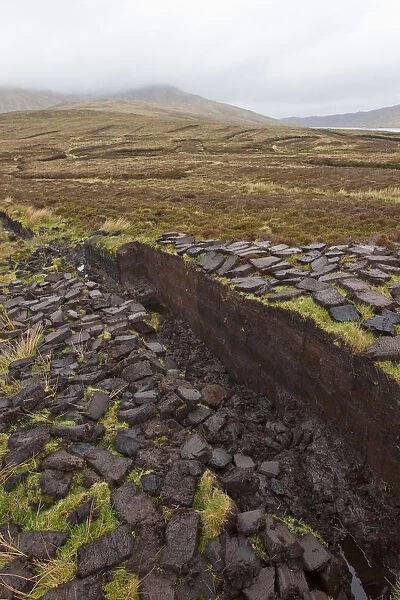 Community peat diggings, North Harris, Western Isles  /  Outer Hebrides, Scotland, UK