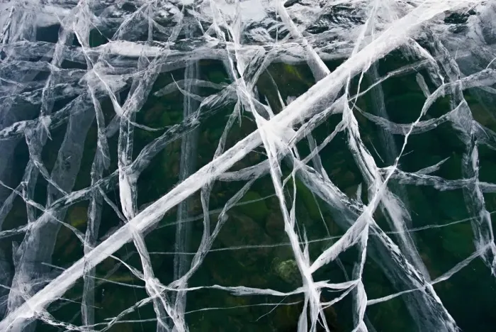 Framed Print : Cracks in the ice of Lake Baikal, Siberia, Russia, March Framed Print : Cracks in the ice of Lake Baikal, Siberia, Russia, March