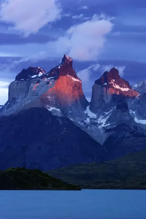 Framed Print : Cuernos del Paine at dawn seen from Pehoe lake, Torres del Paine National Park, Patagonia Framed Print : Cuernos del Paine at dawn seen from Pehoe lake, Torres del Paine National Park, Patagonia