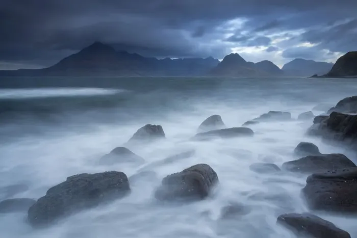 Framed Print : Cuillins Mountains seen from Elgol, Isle of Skye, Scotland, UK, November 2011 Framed Print : Cuillins Mountains seen from Elgol, Isle of Skye, Scotland, UK, November 2011