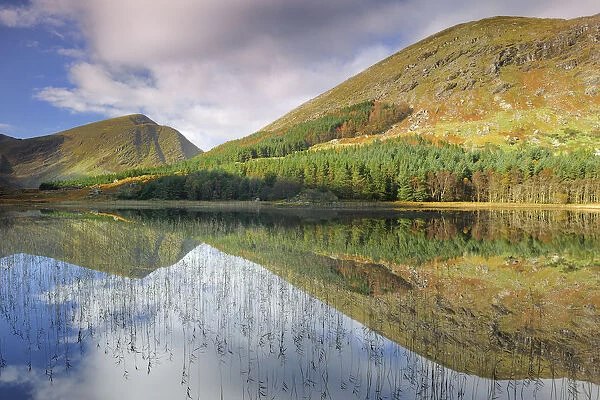 Cummeenduff Lake and Broaghnabinnia mountain, Black Valley, Killarney, County Kerry
