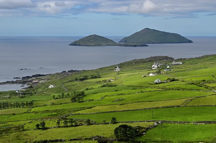 Framed Print : Deenih and Scariff Islands viewed from Iveragh Peninsula, County Kerry, Republic of Ireland. June, 2022 Framed Print : Deenih and Scariff Islands viewed from Iveragh Peninsula, County Kerry, Republic of Ireland. June, 2022