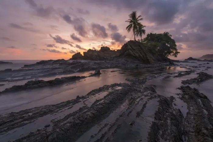Framed Print : Dominicalito beach at sunset, Pacific coast of Costa Rica, April 2015 Framed Print : Dominicalito beach at sunset, Pacific coast of Costa Rica, April 2015