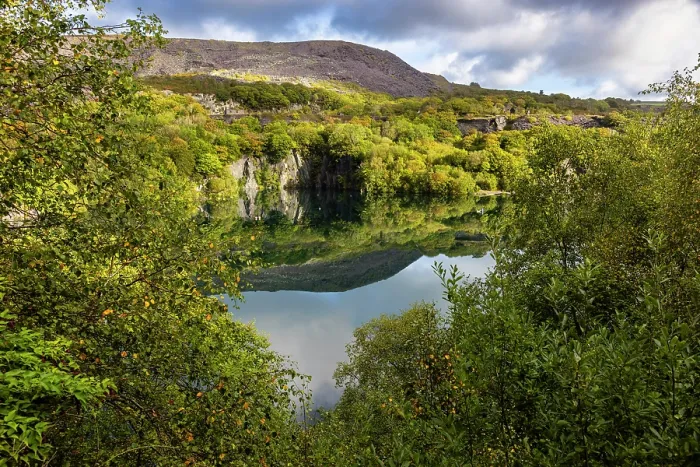 Framed Print : Dorothea Slate Quarry - flooded former slate quarry, UNESCO World Heritage Site, Snowdonia / Eryri National Park, Nantlle, Caernarfon, Wales, UK. October, 2022 Framed Print : Dorothea Slate Quarry - flooded former slate quarry, UNESCO World Heritage Site, Snowdonia / Eryri National Park, Nantlle, Caernarfon, Wales, UK. October, 2022