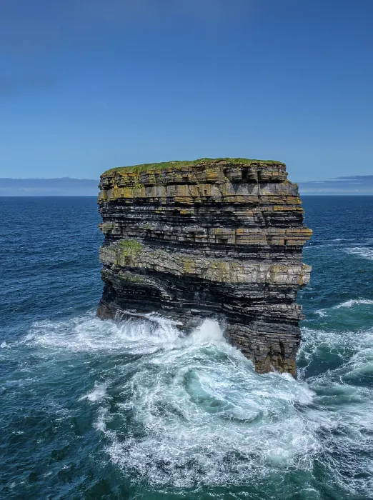 Framed Print : Dun Briste sea stack - composed of Deltaic sandstone, Downpatrick Head, County Mayo, Republic of Ireland. May, 2023 Framed Print : Dun Briste sea stack - composed of Deltaic sandstone, Downpatrick Head, County Mayo, Republic of Ireland. May, 2023