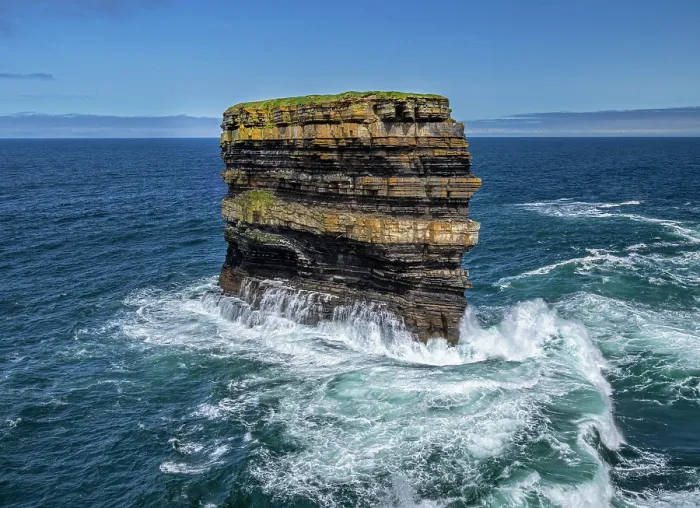 Framed Print : Dun Briste sea stack - composed of Deltaic sandstone, Downpatrick Head, County Mayo, Republic of Ireland. May, 2023 Framed Print : Dun Briste sea stack - composed of Deltaic sandstone, Downpatrick Head, County Mayo, Republic of Ireland. May, 2023