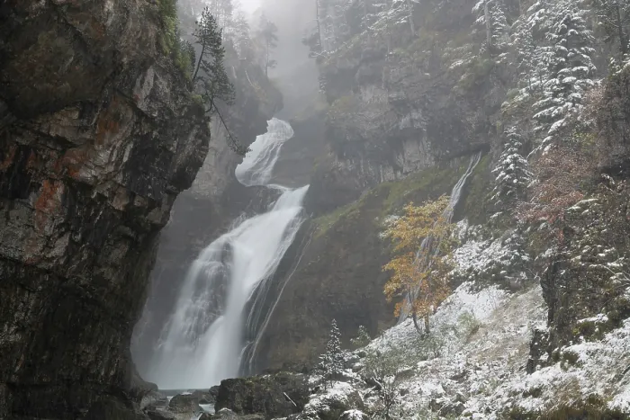 Framed Print : El Estrecho waterfall tumbling down steep ravine, Ordesa and Monte Perdido National Park, Pyrenees, Spain. November, 2023 Framed Print : El Estrecho waterfall tumbling down steep ravine, Ordesa and Monte Perdido National Park, Pyrenees, Spain. November, 2023