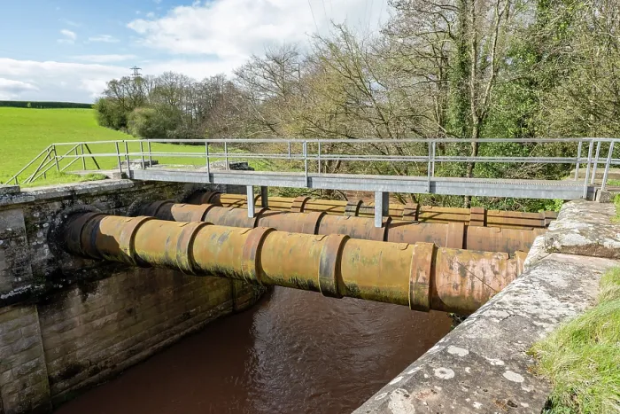 Framed Print : Elan aqueduct passing over the Ledwyche Brook maintained by Severn Trent Water supplying Birmingham with water, opened in 1906, Shropshire, England, UK. April, 2024 Framed Print : Elan aqueduct passing over the Ledwyche Brook maintained by Severn Trent Water supplying Birmingham with water, opened in 1906, Shropshire, England, UK. April, 2024