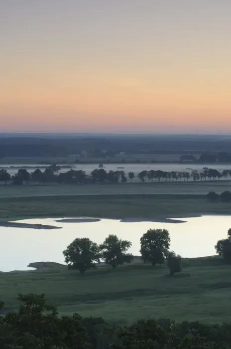 Framed Print : Elbe River at sunrise with mist over fields, Elbe Biosphere Reserve, Lower Saxony Framed Print : Elbe River at sunrise with mist over fields, Elbe Biosphere Reserve, Lower Saxony
