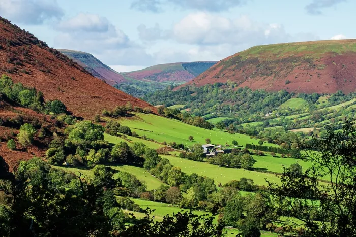 Framed Print : Fields in the lowlands of the Vale of Ewyas, Llanthony, Brecon Beacons National Park, Wales, UK, October 2023 Framed Print : Fields in the lowlands of the Vale of Ewyas, Llanthony, Brecon Beacons National Park, Wales, UK, October 2023
