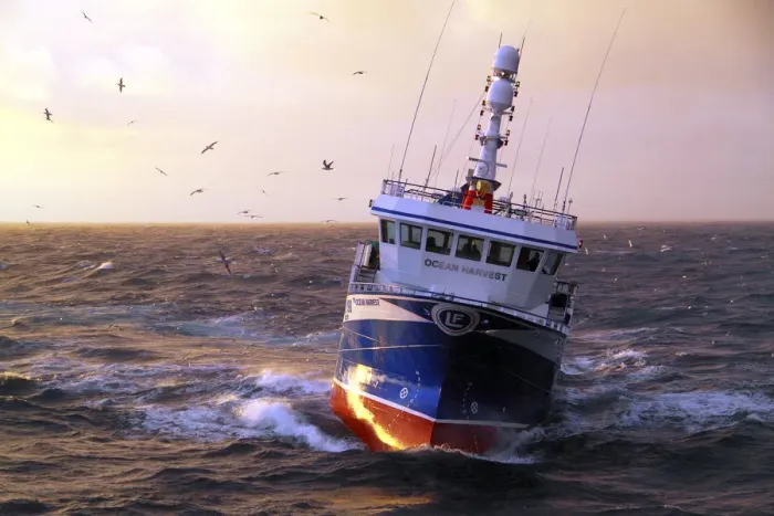 Framed Print : Fishing vessel Ocean Harvest on the North Sea, May 2010. Property released Framed Print : Fishing vessel Ocean Harvest on the North Sea, May 2010. Property released