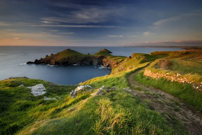 Framed Print : Footpath along The Rumps, Pentire Point, near Polzeath, Cornwall, UK Framed Print : Footpath along The Rumps, Pentire Point, near Polzeath, Cornwall, UK