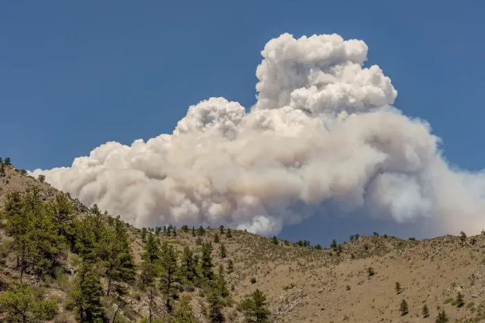 Framed Print : Fort Collins- Colorado forest fire seen from Estes Park Framed Print : Fort Collins- Colorado forest fire seen from Estes Park