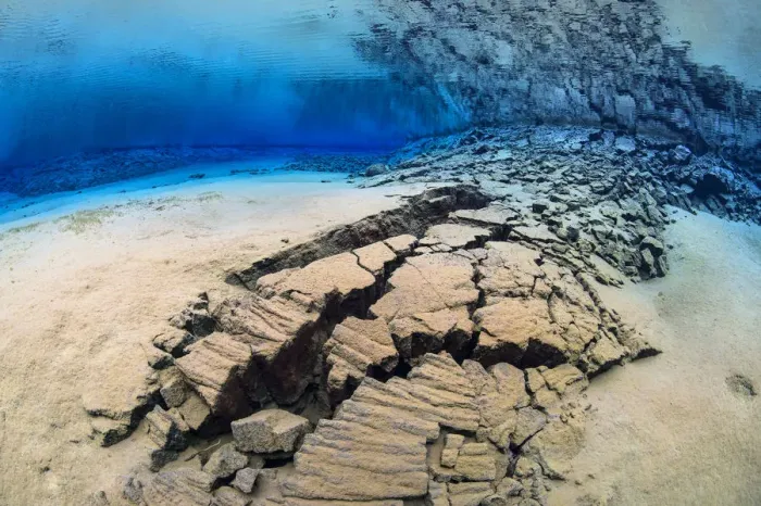 Framed Print : A fracture in the earths crust in the rift valley between the American and Eurasian Framed Print : A fracture in the earths crust in the rift valley between the American and Eurasian