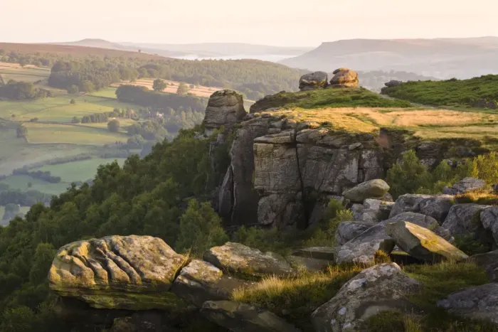 Framed Print : Froggatt Edge, a gritstone escarpment. Peak District National Park, UK, July 2009 Framed Print : Froggatt Edge, a gritstone escarpment. Peak District National Park, UK, July 2009