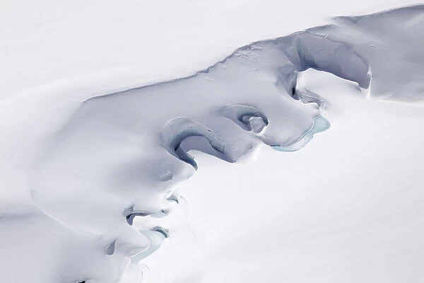 Frozen meltwater channels on Gorner Glacier Valais Alps, Canton Valais  /  Wallis, Switzerland
