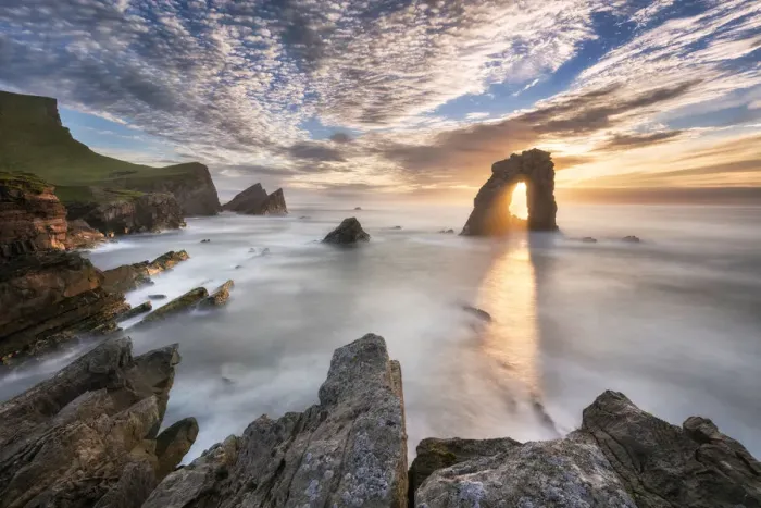 Framed Print : Gaada Stack, Foula, Shetland, Scotland, UK. August, 2016 Framed Print : Gaada Stack, Foula, Shetland, Scotland, UK. August, 2016