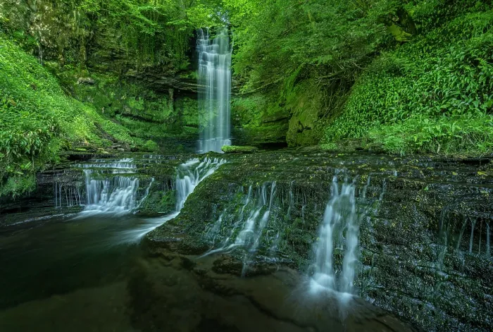 Framed Print : Glencar waterfall flowing into glacial lake in Glencar valley, Counties Leitrim and Sligo, Republic of Ireland. May, 2023 Framed Print : Glencar waterfall flowing into glacial lake in Glencar valley, Counties Leitrim and Sligo, Republic of Ireland. May, 2023