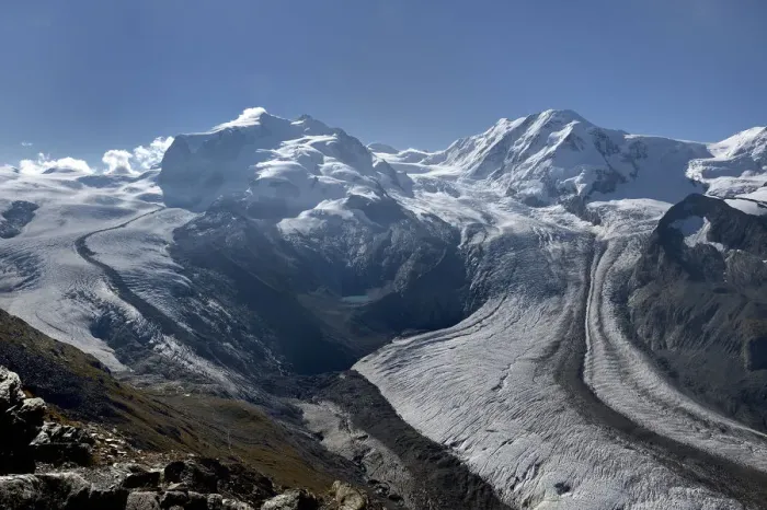 Framed Print : Gorner glacier with Mont Rose and Lyskamm, Swiss Alps, Valais, Switzerland. September 2018 Framed Print : Gorner glacier with Mont Rose and Lyskamm, Swiss Alps, Valais, Switzerland. September 2018