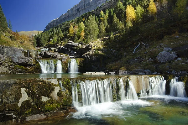 Gradas de Soaso waterfalls. Arazas river in Ordesa y Monte Perdido National Park, Pyrenees