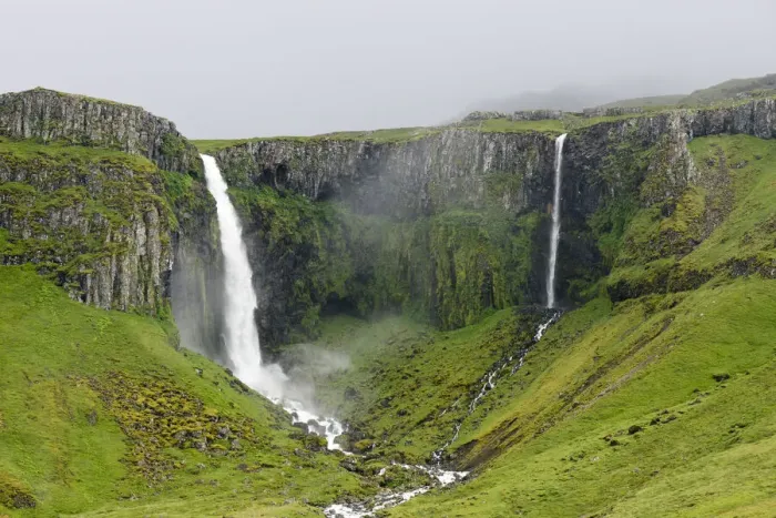 Framed Print : Grundarfoss waterfalls, Snaefellsness Peninsula, Iceland. July Framed Print : Grundarfoss waterfalls, Snaefellsness Peninsula, Iceland. July