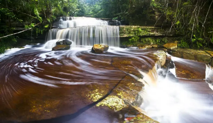 Framed Print : Gulik Falls, edge of southern plateau, Maliau Basin. Sabahs Lost World Framed Print : Gulik Falls, edge of southern plateau, Maliau Basin. Sabahs Lost World