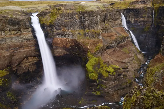 Framed Print : Haifoss waterfall cascading over steep cliffs, Fossa river, Fossadalur, Iceland. September, 2023 Framed Print : Haifoss waterfall cascading over steep cliffs, Fossa river, Fossadalur, Iceland. September, 2023