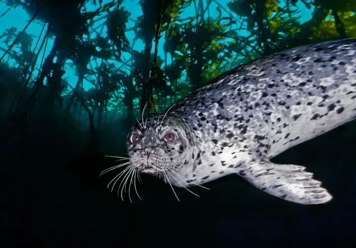 Framed Print : Harbor seal (Phoca vitulina) near the Wreck of the Themis, Croker Rock Framed Print : Harbor seal (Phoca vitulina) near the Wreck of the Themis, Croker Rock
