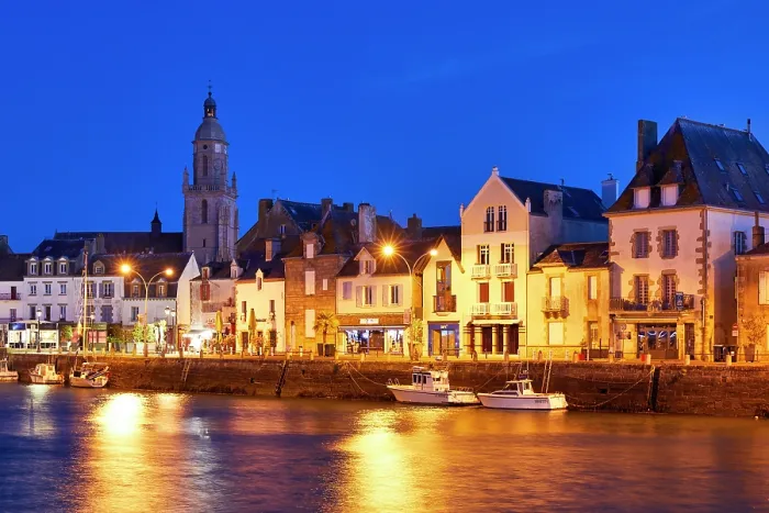 Framed Print : The harbour at night, Le Croisic, Loire-Atlantique, France. July, 2023 Framed Print : The harbour at night, Le Croisic, Loire-Atlantique, France. July, 2023