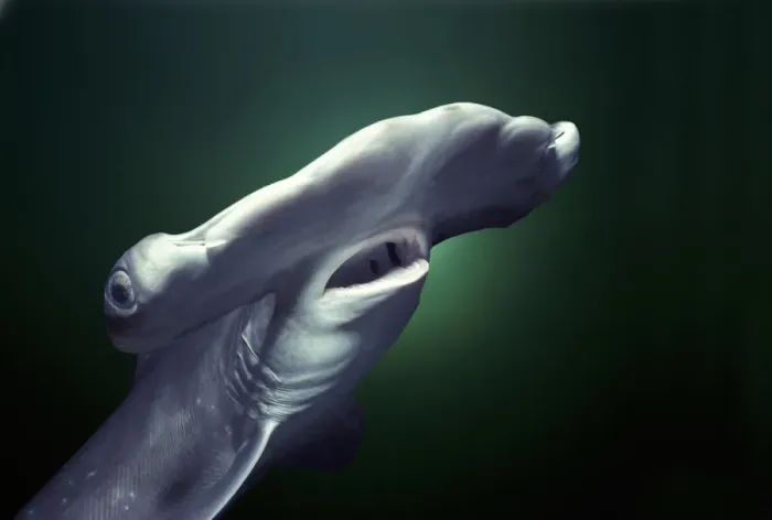 Framed Print : Head and gills of juvenile Scalloped hammerhead shark (Sphyrna Lewini), Kane ohe Bay Framed Print : Head and gills of juvenile Scalloped hammerhead shark (Sphyrna Lewini), Kane ohe Bay