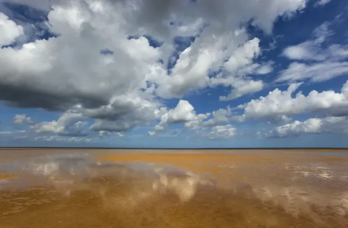 Framed Print : Holkham beach at low tide, Norfolk, UK August Framed Print : Holkham beach at low tide, Norfolk, UK August