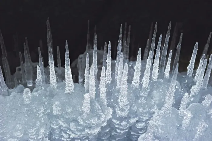 Framed Print : Ice stalagmites / ice spikes formation, Lake Baikal, Siberia, Russia, March Framed Print : Ice stalagmites / ice spikes formation, Lake Baikal, Siberia, Russia, March