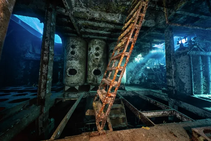 Framed Print : Inside the Kittiwake wreck showing tanks and compressors in the diving support room, Seven Mile Beach, Grand Cayman, Cayman Islands, British West Indies, Caribbean Sea Framed Print : Inside the Kittiwake wreck showing tanks and compressors in the diving support room, Seven Mile Beach, Grand Cayman, Cayman Islands, British West Indies, Caribbean Sea