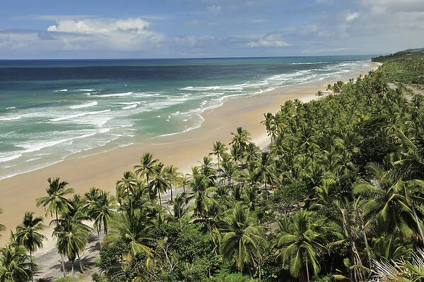 Itacarezinho Beach, in the municipality of Itacar, southeastern Bahia State. Brazil