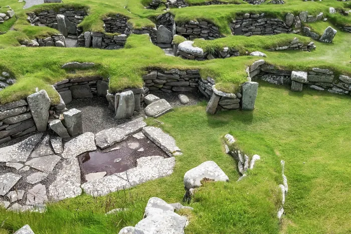 Framed Print : Jarlshof prehistoric settlement, an archaeologic site, Shetland, Scotland, UK. June, 2017 Framed Print : Jarlshof prehistoric settlement, an archaeologic site, Shetland, Scotland, UK. June, 2017