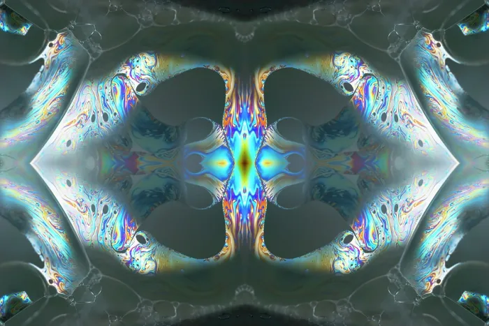 Framed Print : Kaleidoscope montage ofm patterns on soap bubble showing light interference patterns Framed Print : Kaleidoscope montage ofm patterns on soap bubble showing light interference patterns