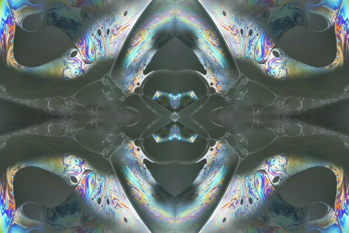 Framed Print : Kaleidoscope montage ofm patterns on soap bubble showing light interference patterns Framed Print : Kaleidoscope montage ofm patterns on soap bubble showing light interference patterns
