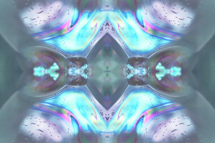 Framed Print : Kaleidoscope montage ofm patterns on soap bubble showing light interference patterns Framed Print : Kaleidoscope montage ofm patterns on soap bubble showing light interference patterns