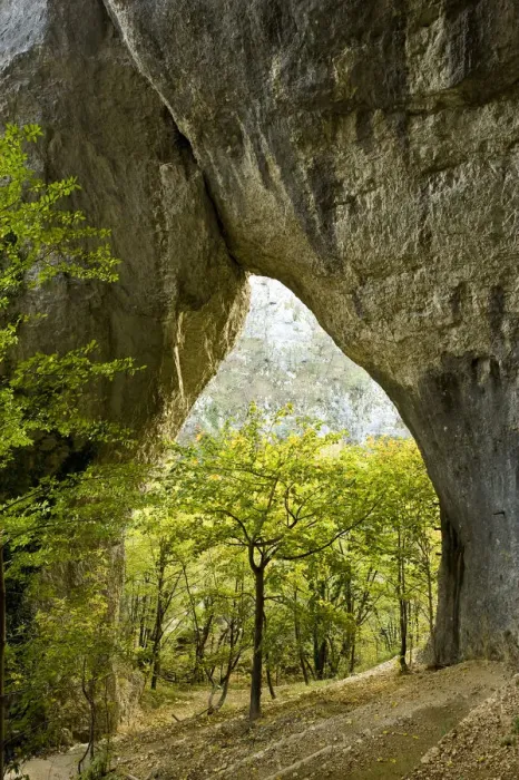 Framed Print : Karstic rock arch in the Korana canjon, Plitvice Lakes National Park, Croatia, October Framed Print : Karstic rock arch in the Korana canjon, Plitvice Lakes National Park, Croatia, October