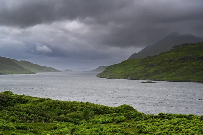 Framed Print : Killary fjord under a cloudy sky, Connemara, County Galway, Republic of Ireland. June, 2022 Framed Print : Killary fjord under a cloudy sky, Connemara, County Galway, Republic of Ireland. June, 2022