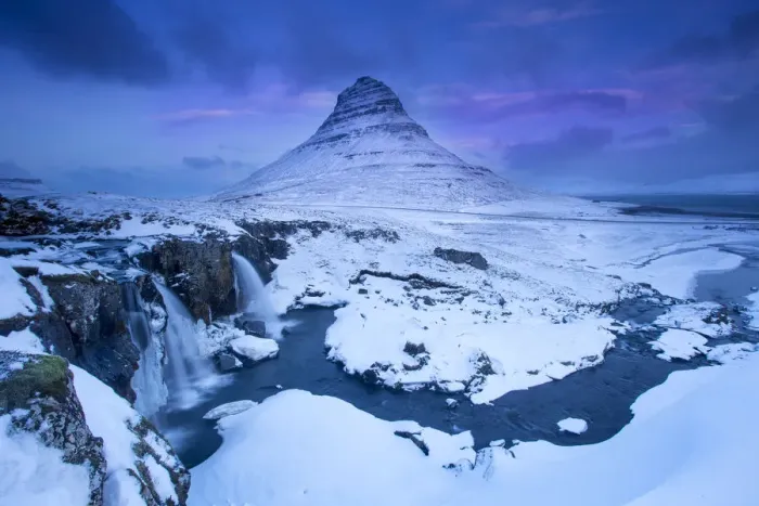 Framed Print : Kirkjufell mountain, landscape at dawn with waterfall in foreground, Snaefellsnes peninsula Framed Print : Kirkjufell mountain, landscape at dawn with waterfall in foreground, Snaefellsnes peninsula
