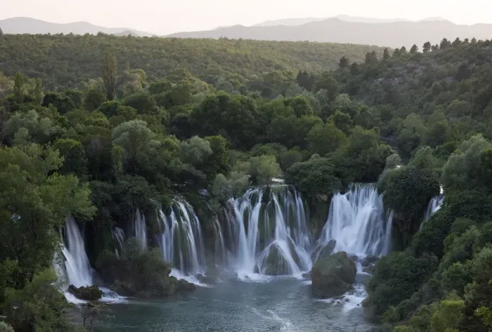 Framed Print : Kravice falls along the Trebizat River, Bosnia and Herzegovina, May 2009