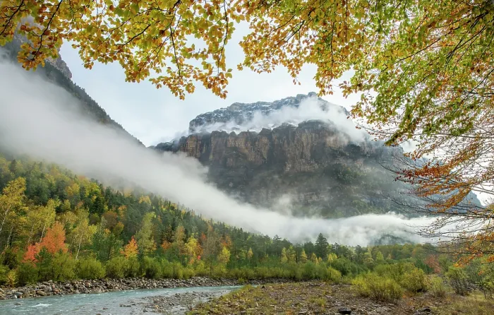 Framed Print : La Fraucata and Arazas River, Valle De Ordesa, Ordesa National Park, Spain. October 2019 Framed Print : La Fraucata and Arazas River, Valle De Ordesa, Ordesa National Park, Spain. October 2019