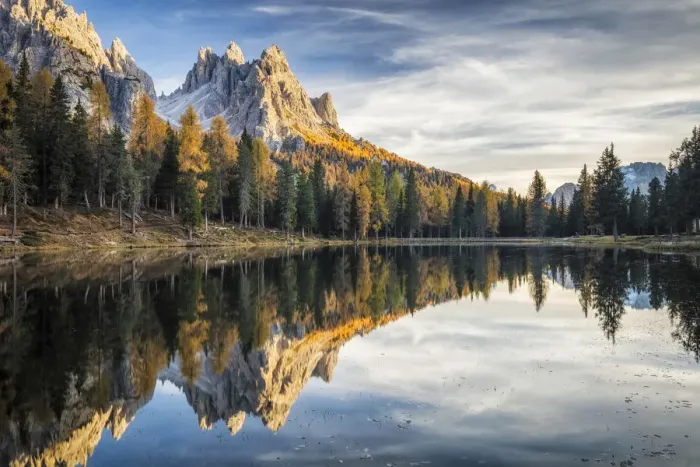 Framed Print : Lago d Antorno and Cadini, Dolomites, Italy, October 2017